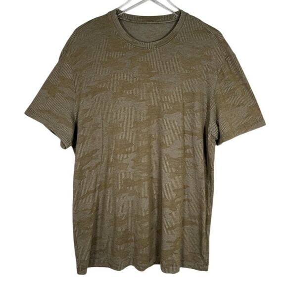 Lululemon Men's Metal Vent Tech Short Sleeve T-Shirt XL Camo Print Active Top - Picture 1 of 4